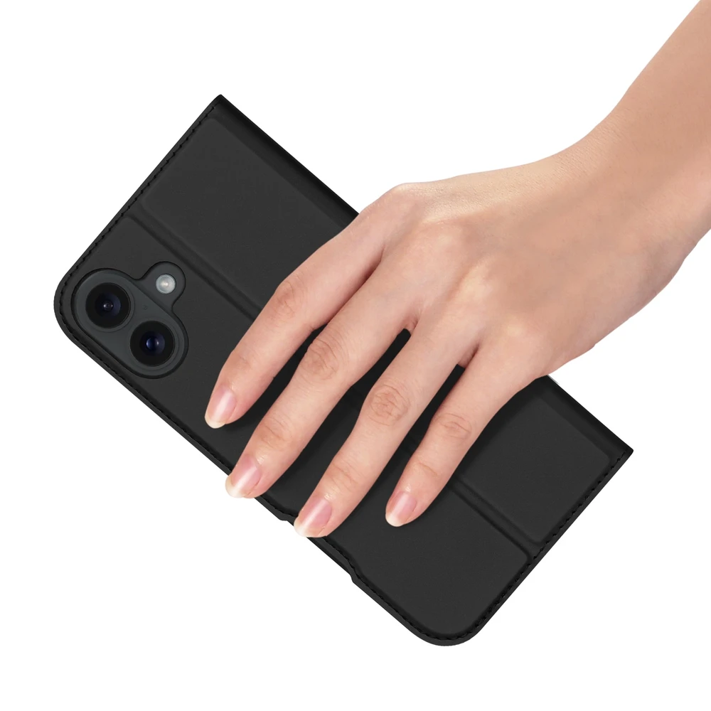 Dux Ducis atverčiamas dėklas SKIN PRO skirtas Apple iPhone 16 Plus juodos spalvos