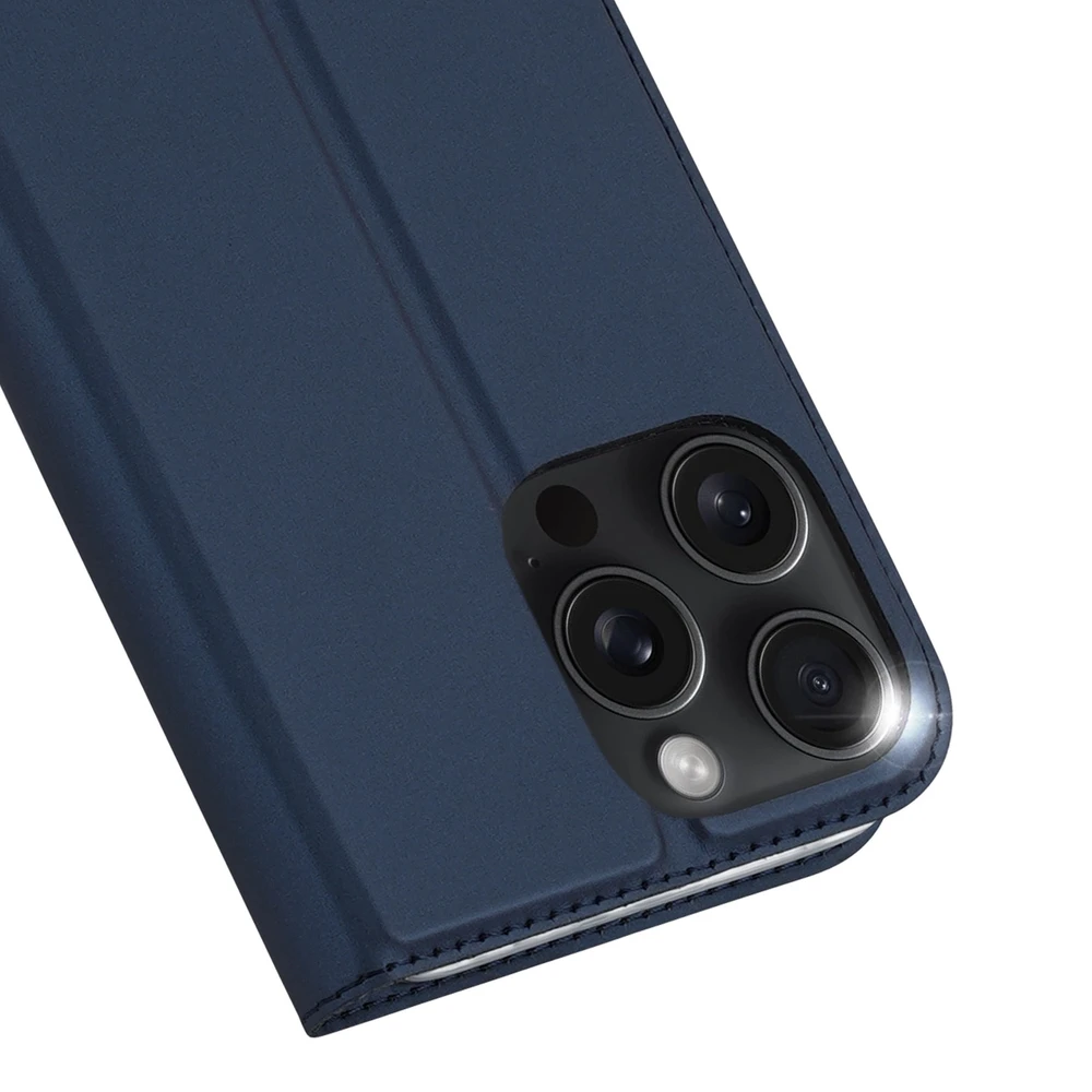 Dux Ducis atverčiamas dėklas SKIN PRO skirtas Apple iPhone 16 Pro Max mėlynos splalvos