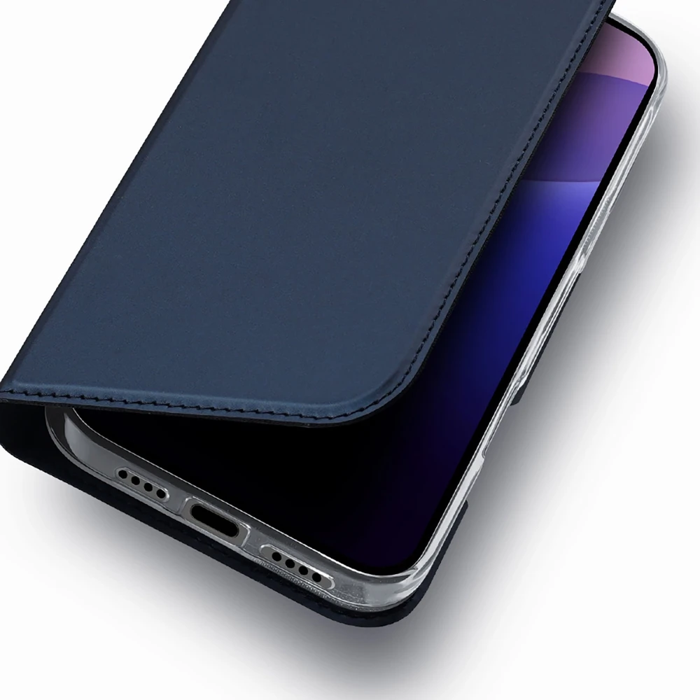 Dux Ducis atverčiamas dėklas SKIN PRO skirtas Apple iPhone 16 Pro Max mėlynos splalvos