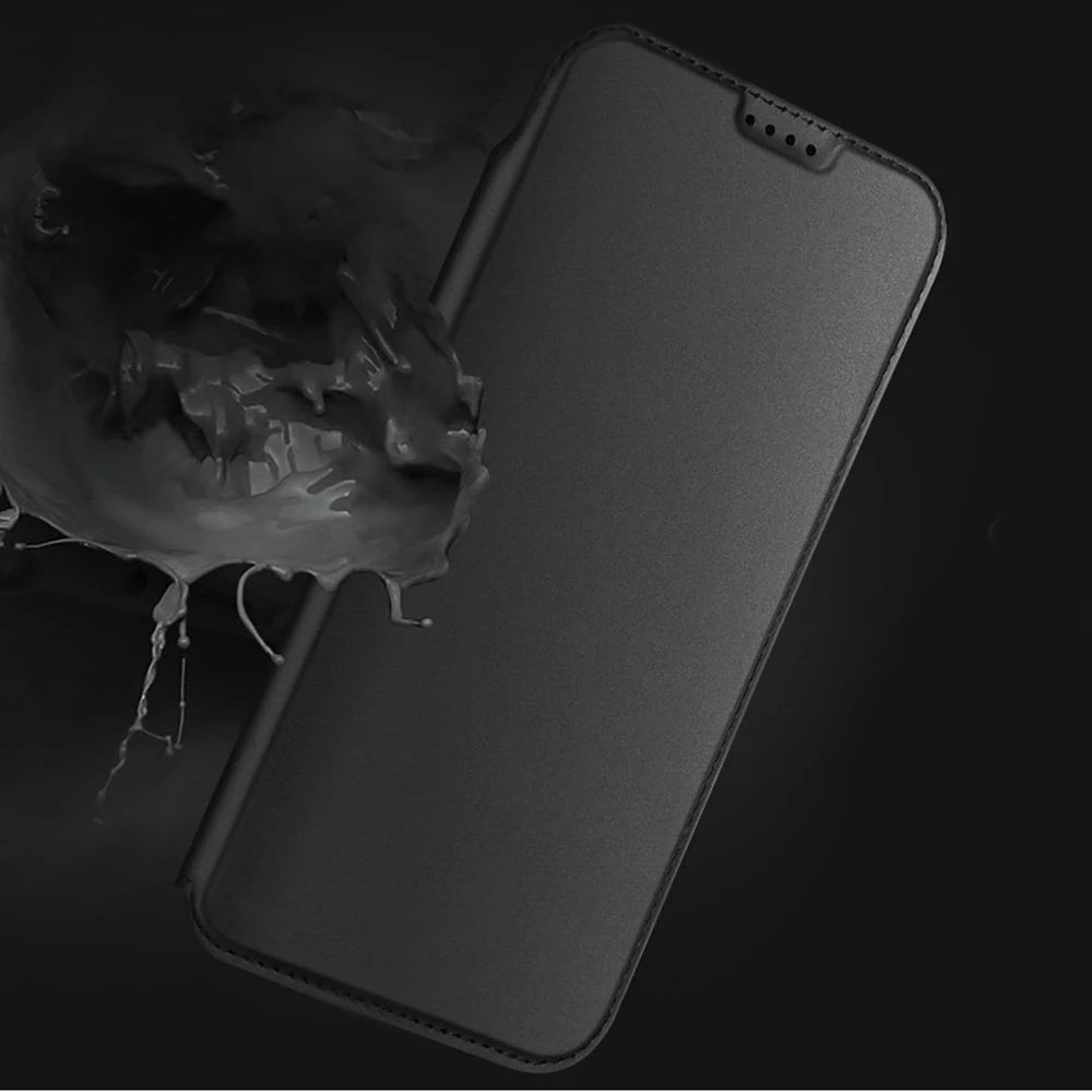 Dux Ducis Skin Pro Apple iPhone 17 dėklas su Flip and Card Slot – juodos spalvos