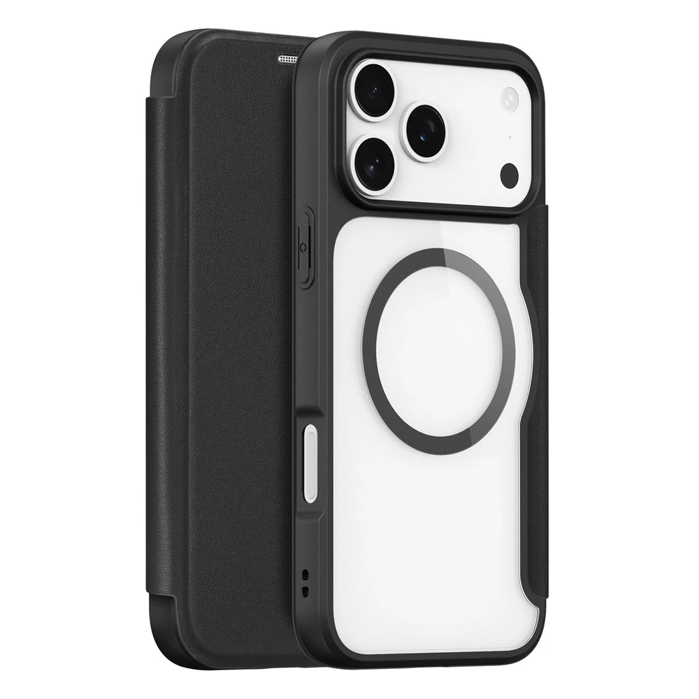 Dux Ducis Skin X Pro dėklas skirtas Apple iPhone 17 Pro with Wallet, MagSafe Compatible – juodos spalvos