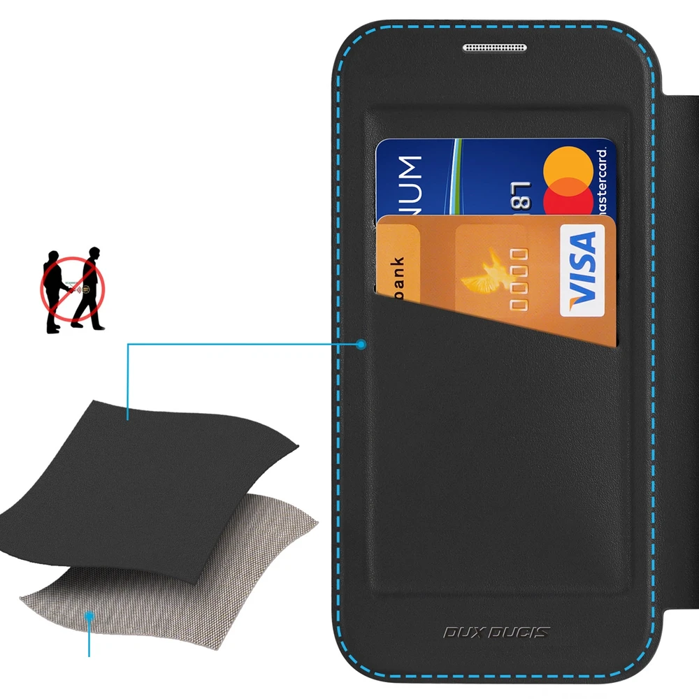 Dux Ducis Skin X Pro dėklas skirtas Apple iPhone 17 Pro Max with Wallet, MagSafe Compatible – juodos spalvos