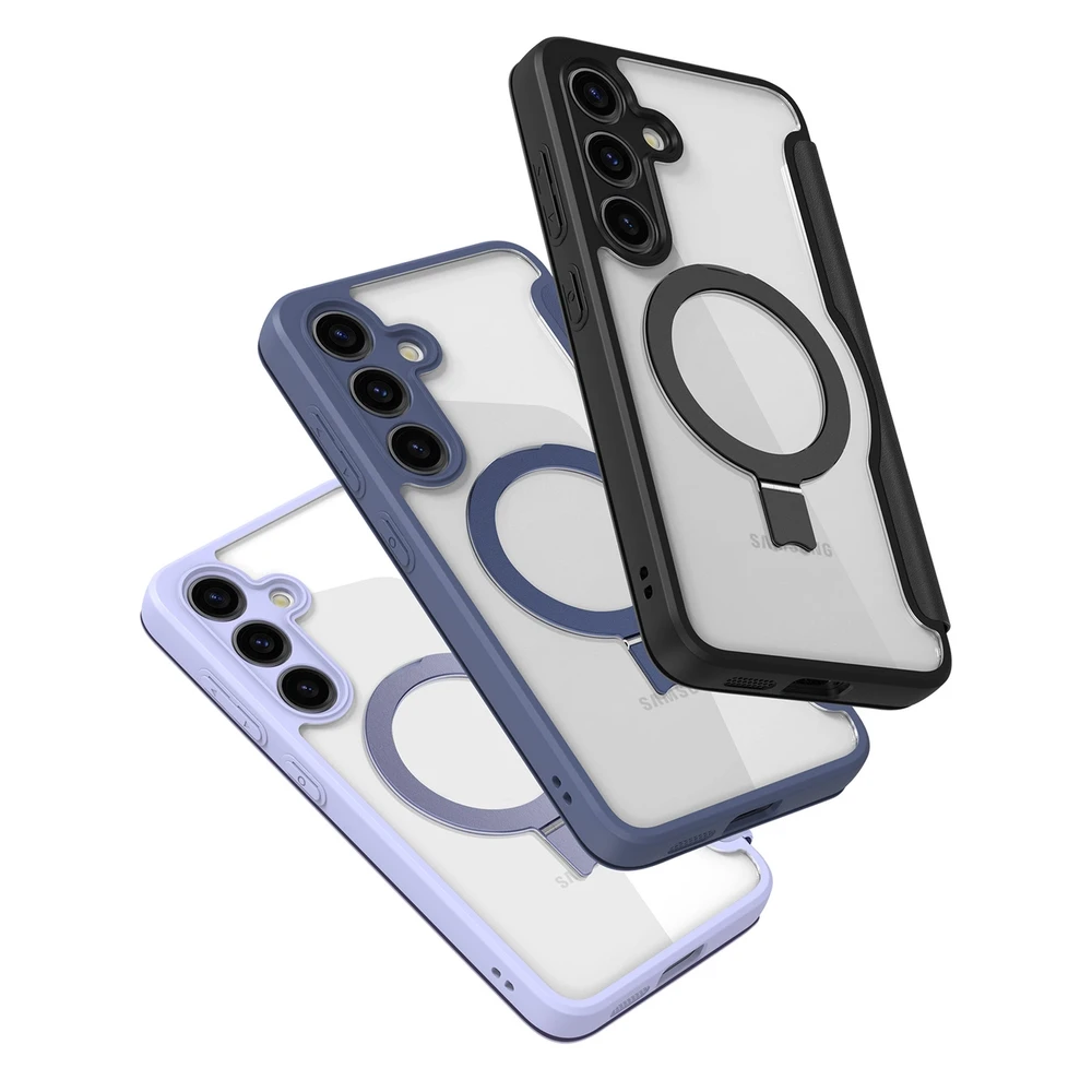 Dux Ducis Skin X Pro magnetic ring / stand Samsung S24 - dėklas telefonui juodos spalvos