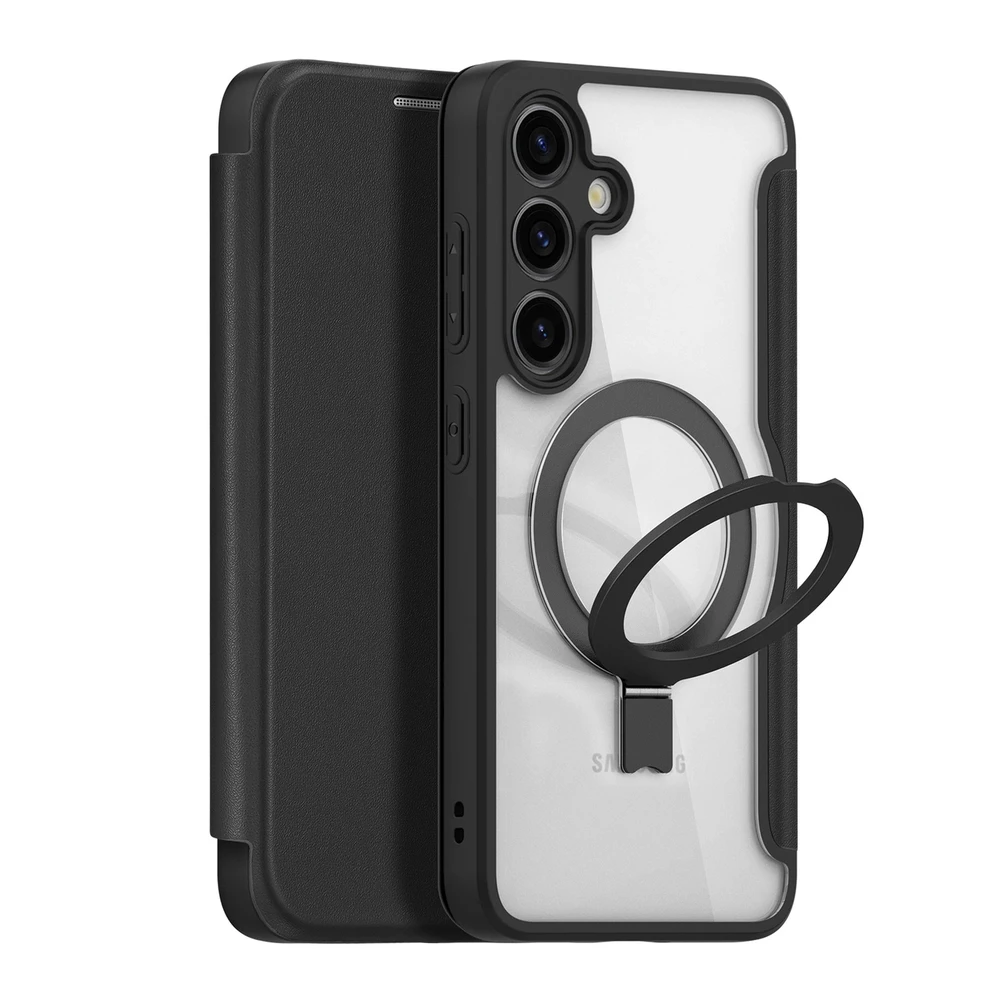 Dux Ducis Skin X Pro magnetic ring / stand Samsung S24 - dėklas telefonui juodos spalvos