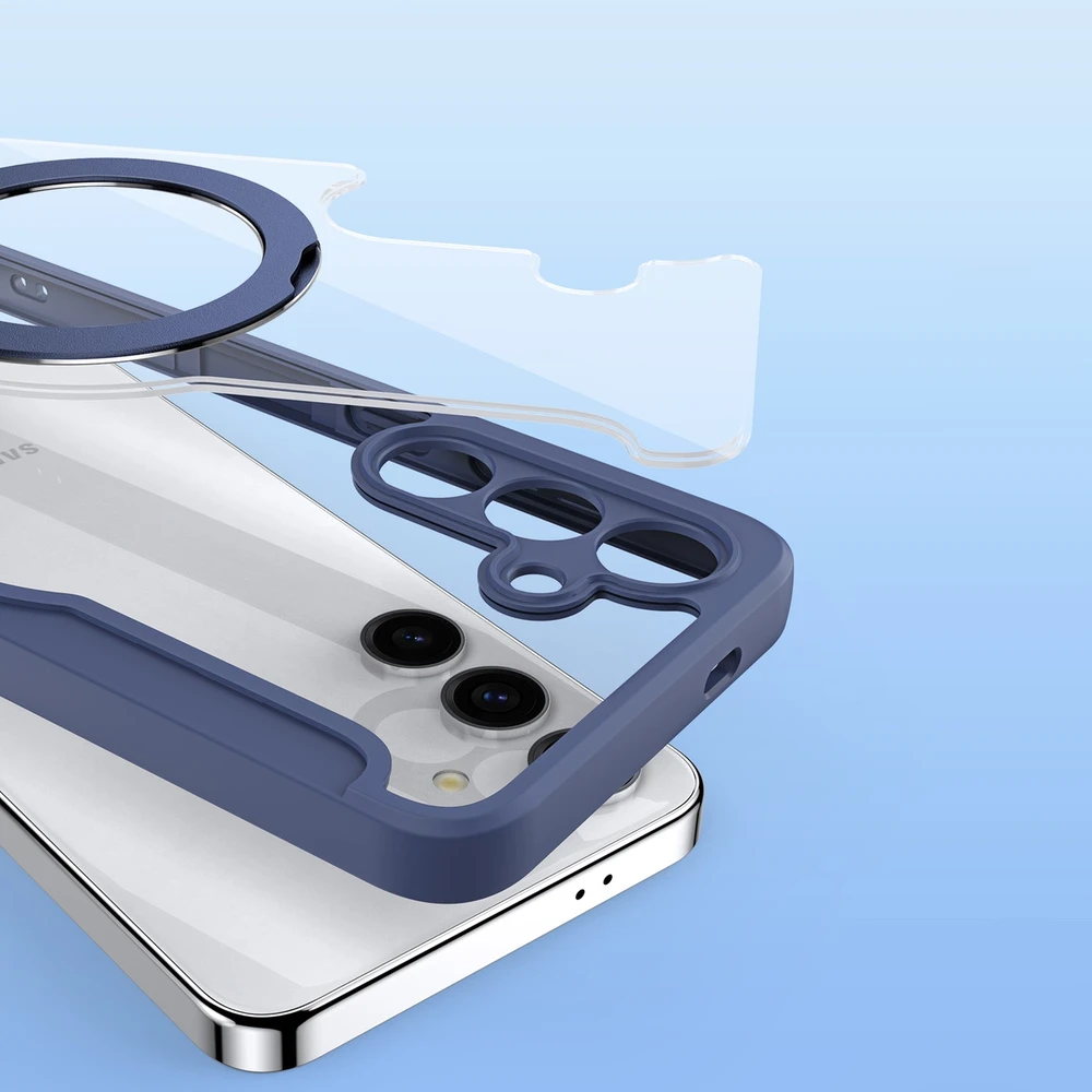 Dux Ducis Skin X Pro magnetic ring/su stoveliu Samsung S24 Plus - dėklas telefonui mėlynos spalvos