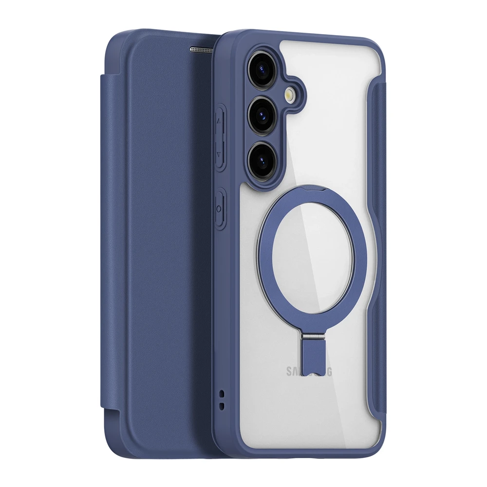 Dux Ducis Skin X Pro magnetic ring/su stoveliu Samsung S24 Plus - dėklas telefonui mėlynos spalvos