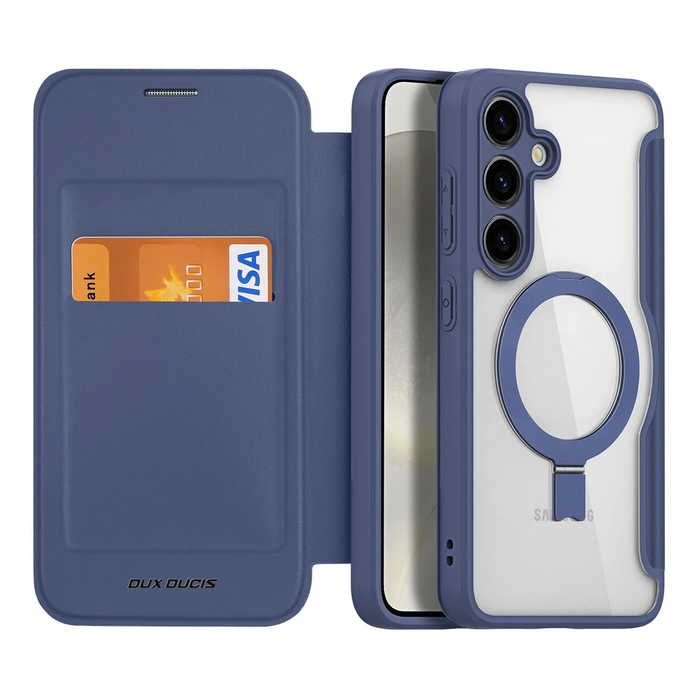Dux Ducis Skin X Pro magnetic ring/su stoveliu Samsung S24 Plus - dėklas telefonui mėlynos spalvos