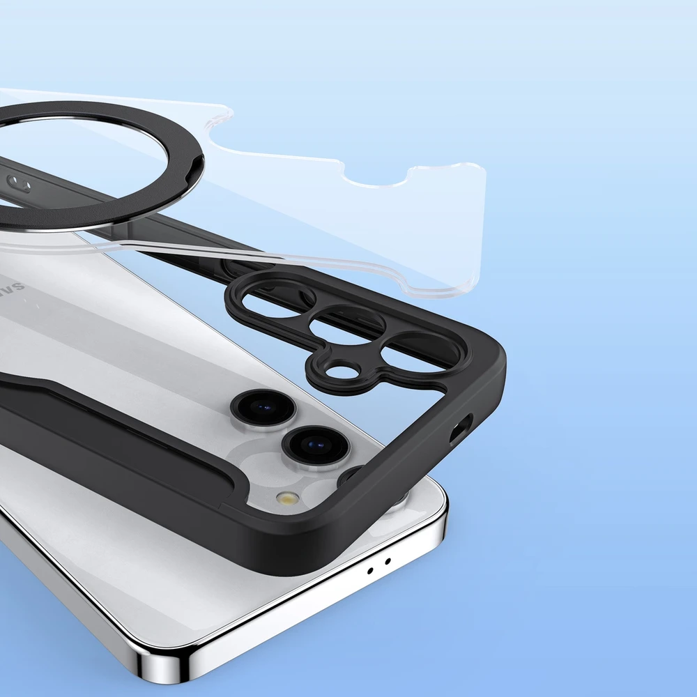 Dux Ducis Skin X Pro magnetic ring / stand Samsung S24 - dėklas telefonui juodos spalvos