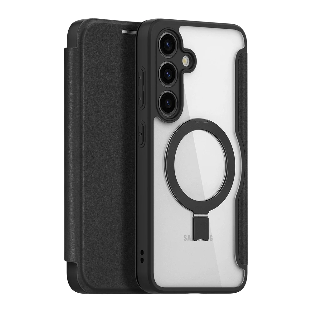 Dux Ducis Skin X Pro magnetic ring / stand Samsung S24 - dėklas telefonui juodos spalvos