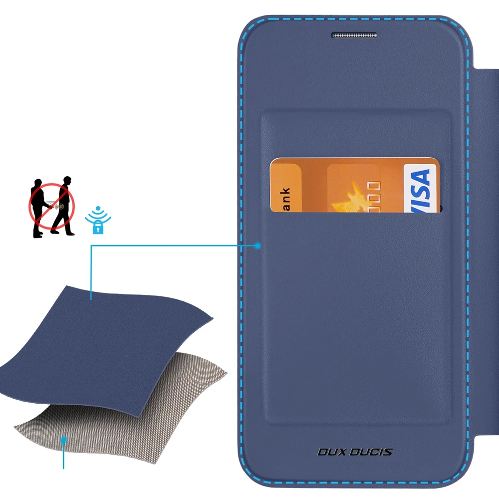 Dux Ducis Skin X Pro magnetic ring/su stoveliu Samsung S24 Plus - dėklas telefonui mėlynos spalvos