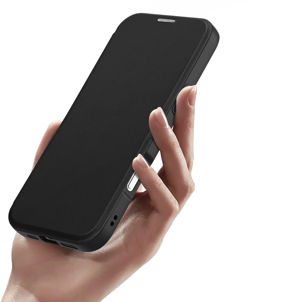 Dux Ducis Skin X Pro Apple iPhone 17 Air dėklas su Wallet, MagSafe Compatible – juodos spalvos