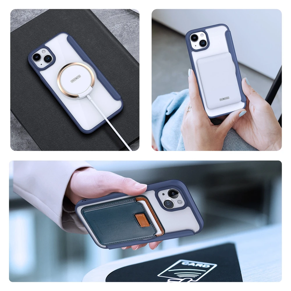 Dėklas Dux Ducis Skin X Pro Apple iPhone 15 Plus mėlynas