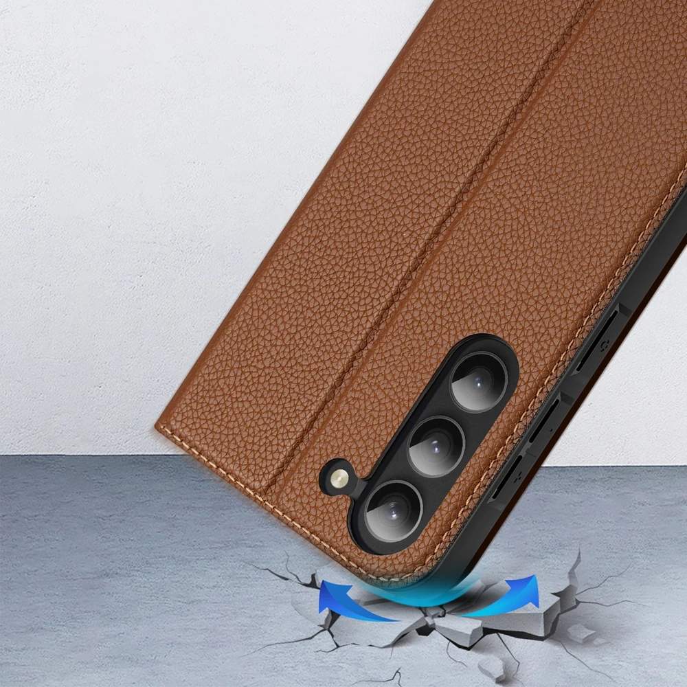 Dux Ducis Skin X2 dėklas skirtas Samsung Galaxy S23+, rudas