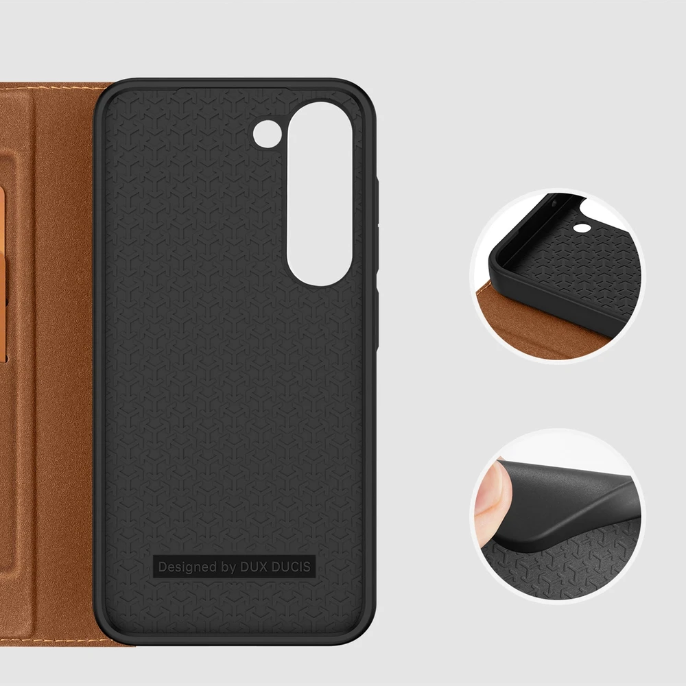 Dux Ducis Skin X2 dėklas skirtas Samsung Galaxy S23+, rudas