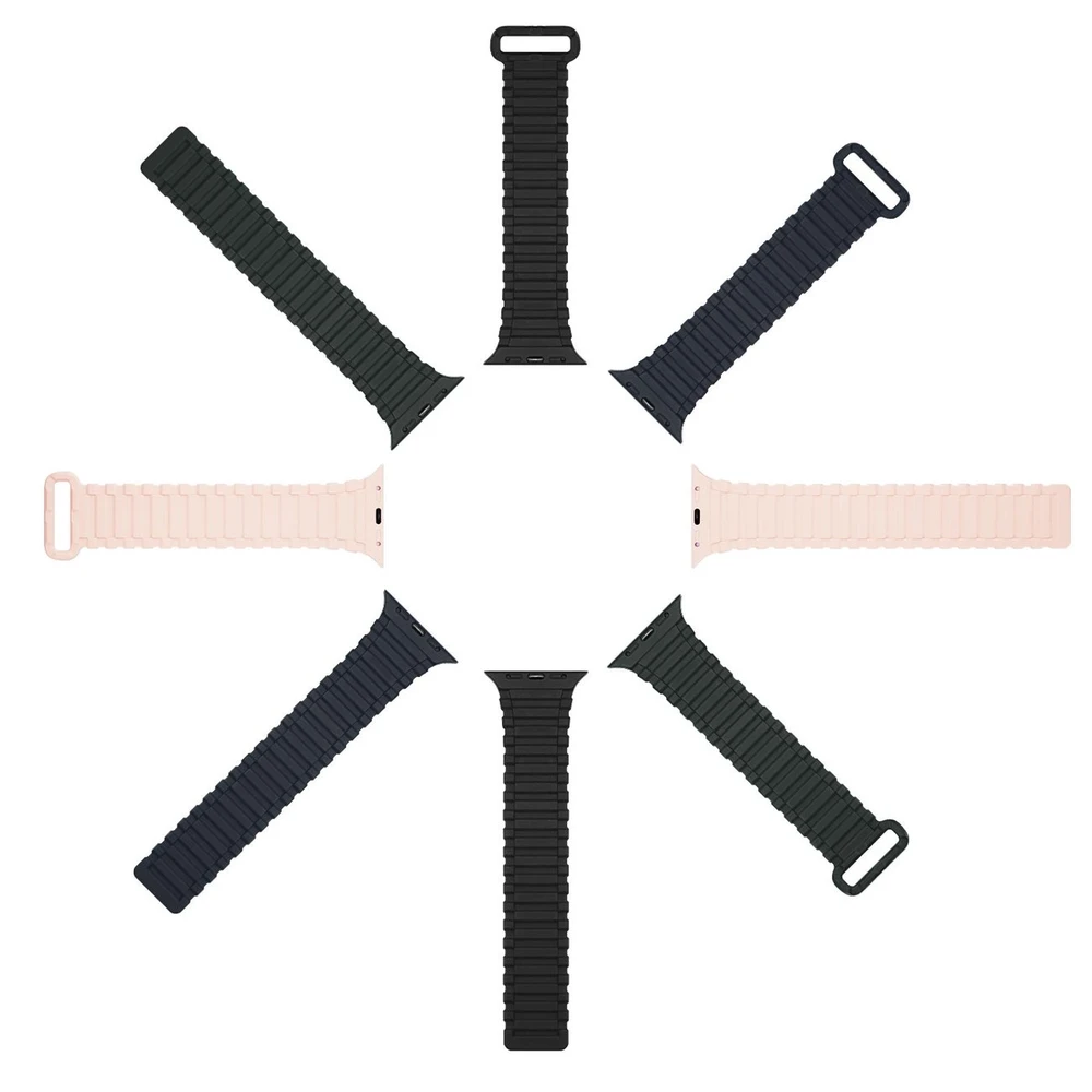 Dux Ducis apyrankė (Armor Version) Apple Watch SE strap, 9, 8, 7, 6, 5, 4, 3, 2, 1 (41, 40, 38 mm) silikoninis magnetic mėlynos spalvos