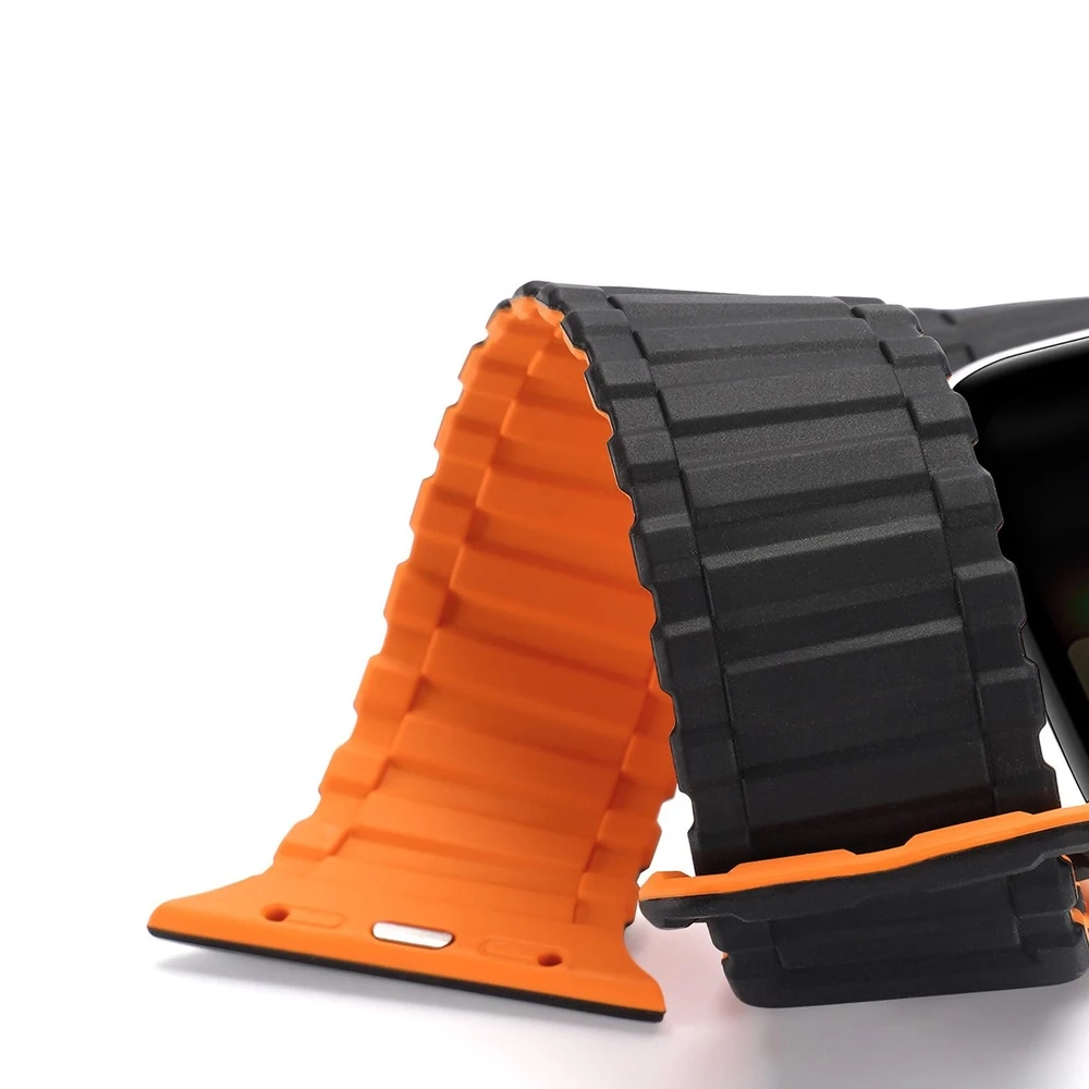Dux Ducis apyrankė (Armor Version) Apple Watch SE apyrankė, 9, 8, 7, 6, 5, 4, 3, 2, 1 (41, 40, 38 mm) silikoninis Magnetic juodos ir oranžinės spalvos