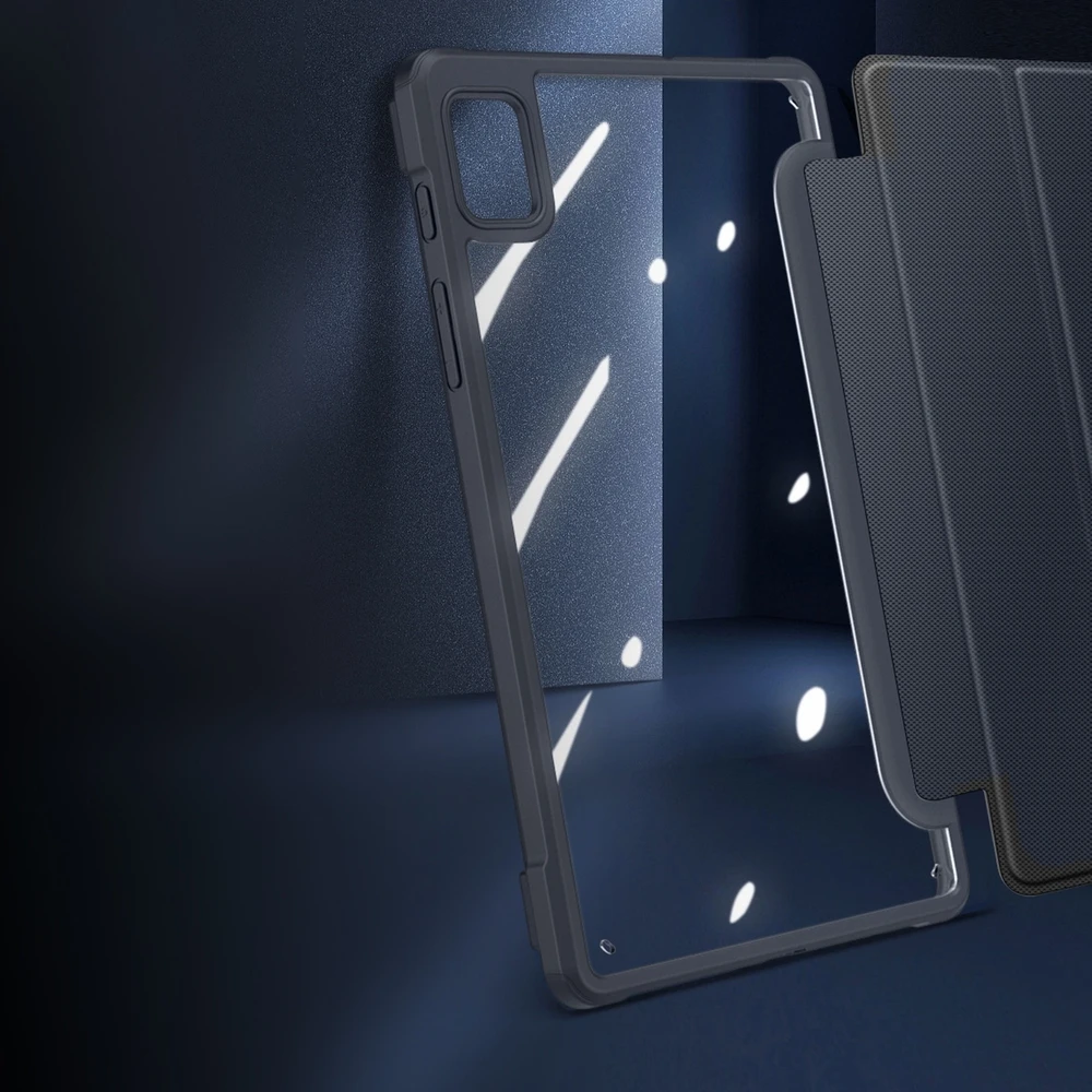 Dux Ducis Toby Armored Flip Smart dėklas planšetiniam kompiuteriui Realme Pad Mini juodos spalvos