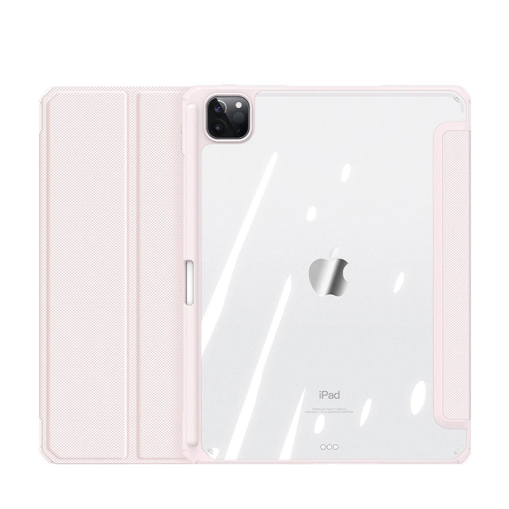 Dux Ducis Toby Armored Flip Smart iPad Air 2020/2022 Apple Pieštukas Holder Rožinė