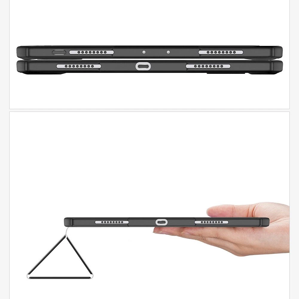 Dux Ducis Toby Armored Flip Smart iPad Air 2020/2022 Apple Pieštukas Holder Rožinė