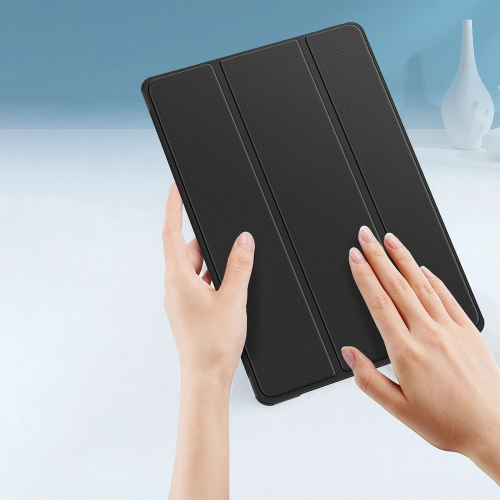 Dux Ducis Toby Armored Flip Smart Oppo Pad with Stylus Holder dėklas planšetiniam kompiuteriui juodos spalvos
