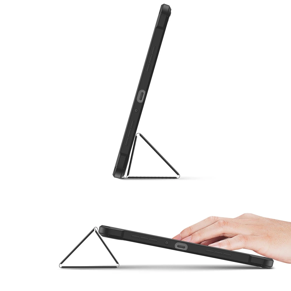 Dux Ducis Toby Armored Flip Smart Oppo Pad with Stylus Holder dėklas planšetiniam kompiuteriui juodos spalvos
