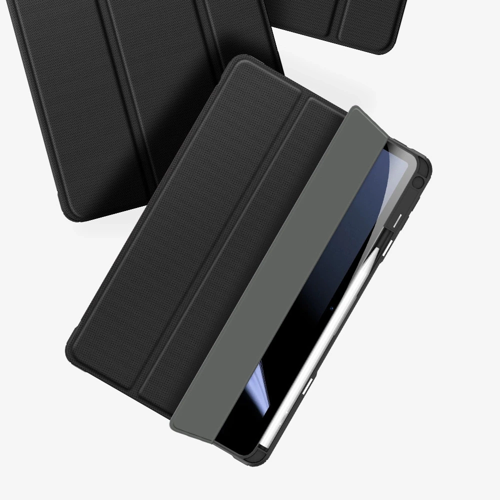 Dux Ducis Toby Armored Flip Smart Oppo Pad with Stylus Holder dėklas planšetiniam kompiuteriui juodos spalvos