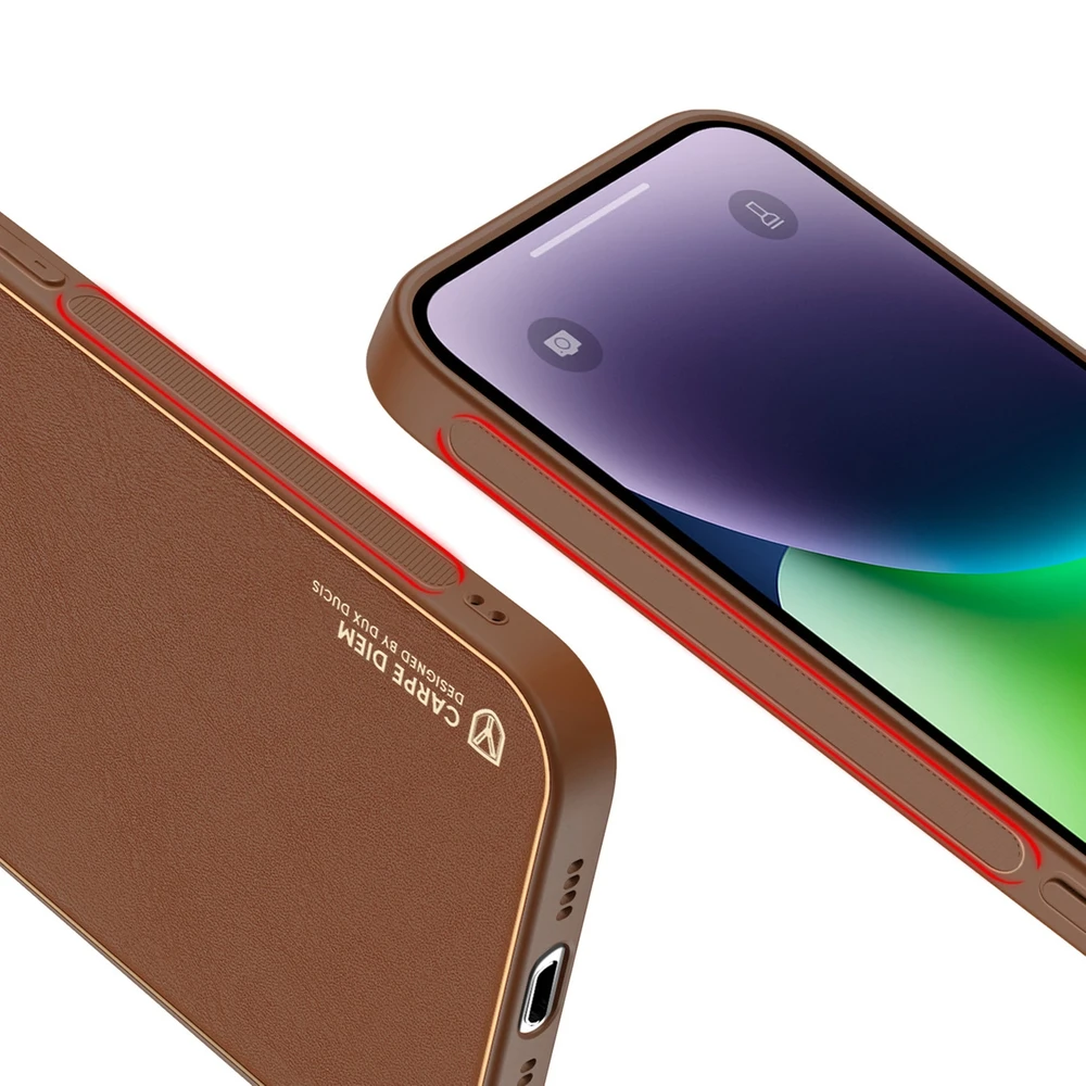 Dux Ducis Yolo dėklas skirtas Apple iPhone 14 Plus, rudas