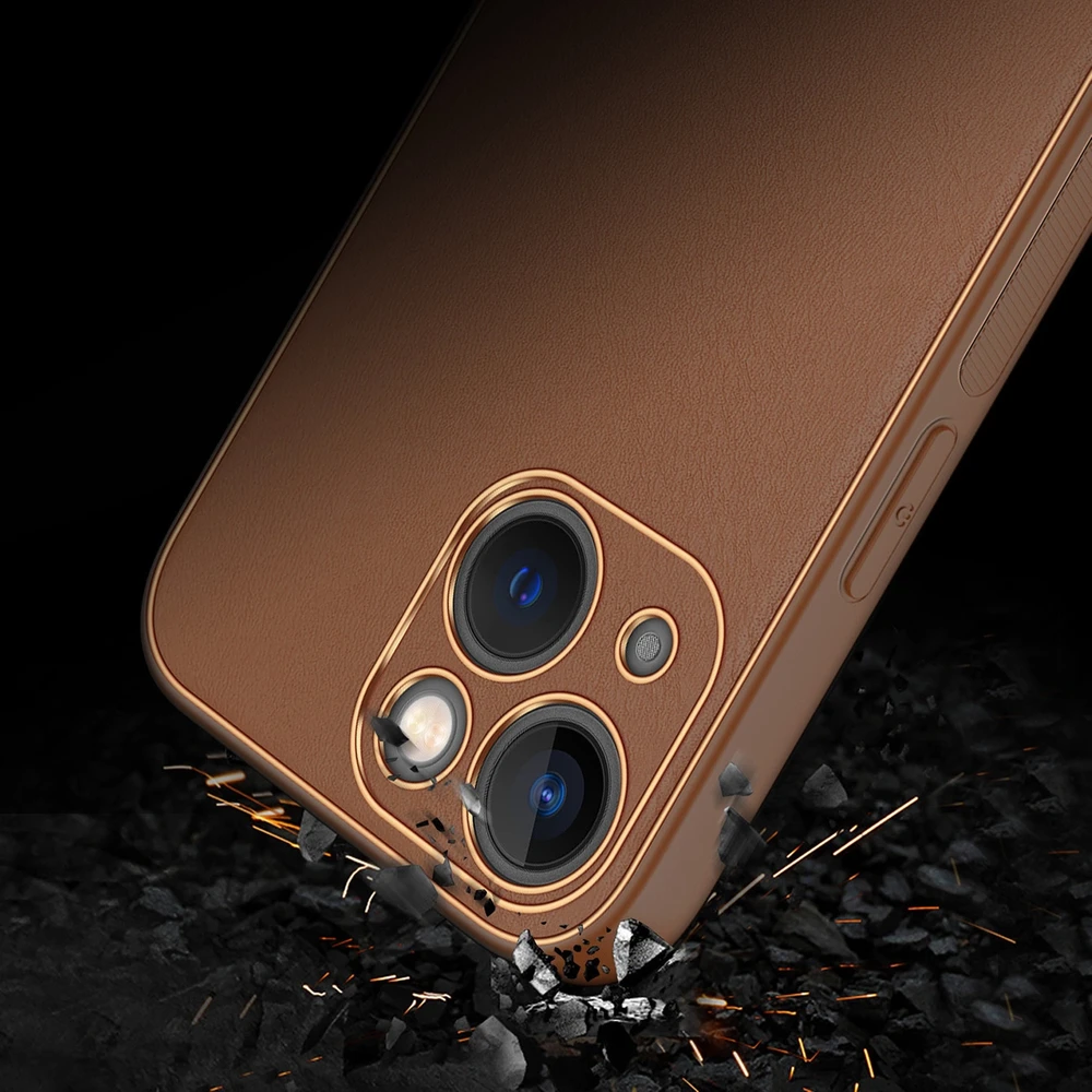 Dux Ducis Yolo dėklas skirtas Apple iPhone 14 Plus, rudas