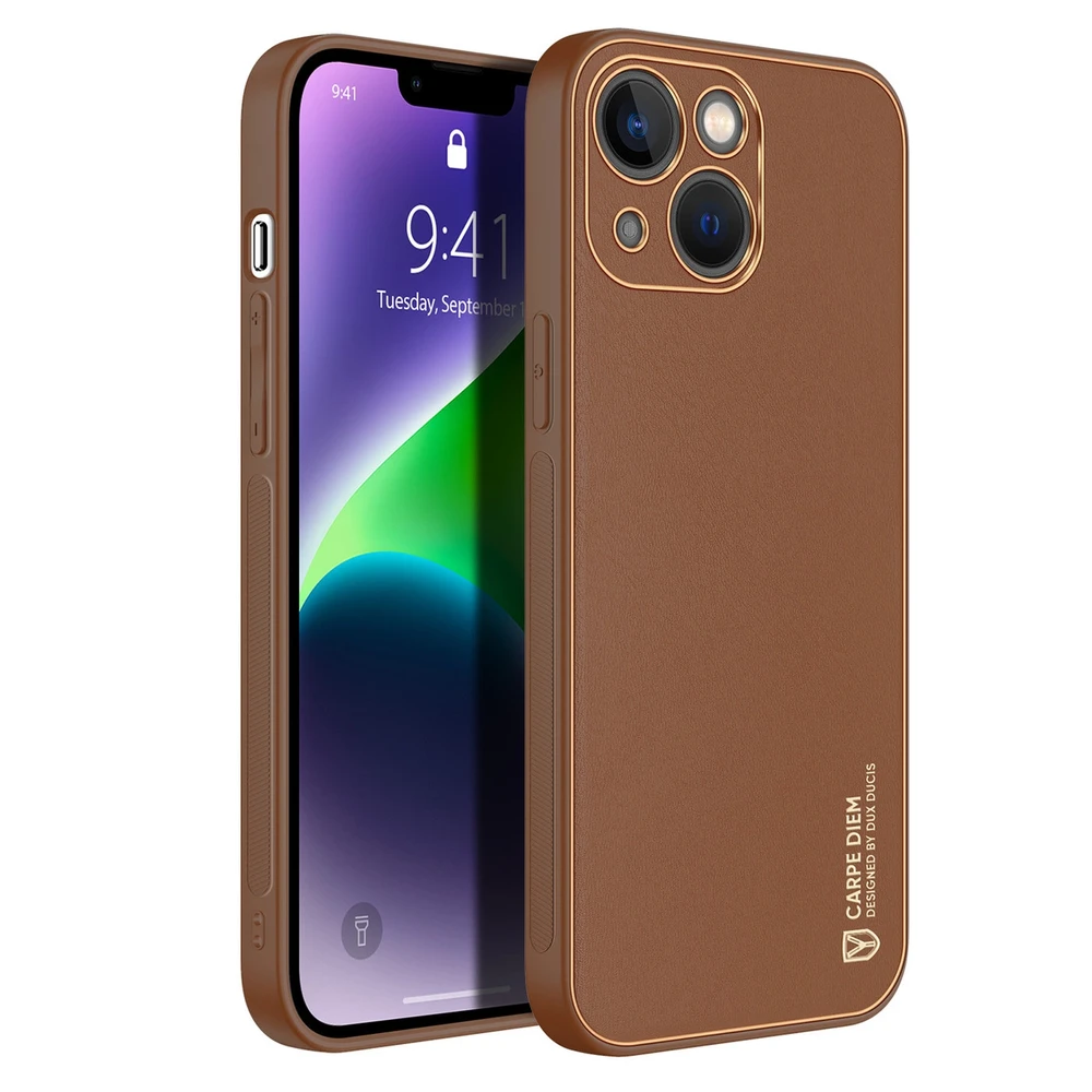 Dux Ducis Yolo dėklas skirtas Apple iPhone 14 Plus, rudas