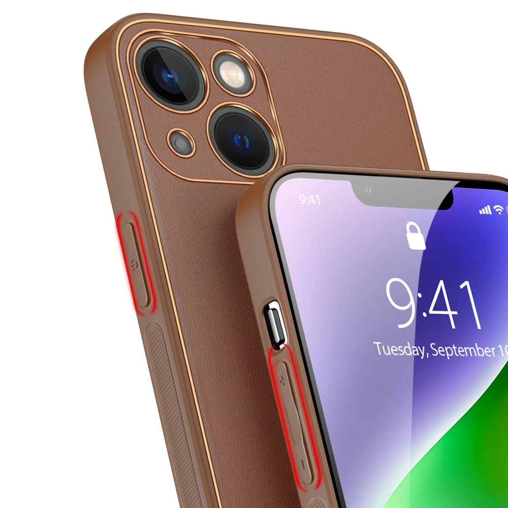 Dux Ducis Yolo dėklas skirtas Apple iPhone 14 Plus, rudas