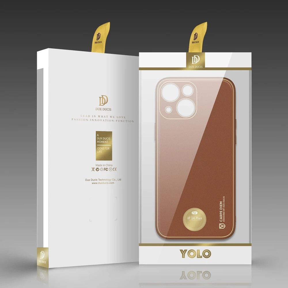 Dux Ducis Yolo dėklas skirtas Apple iPhone 14 Plus, rudas