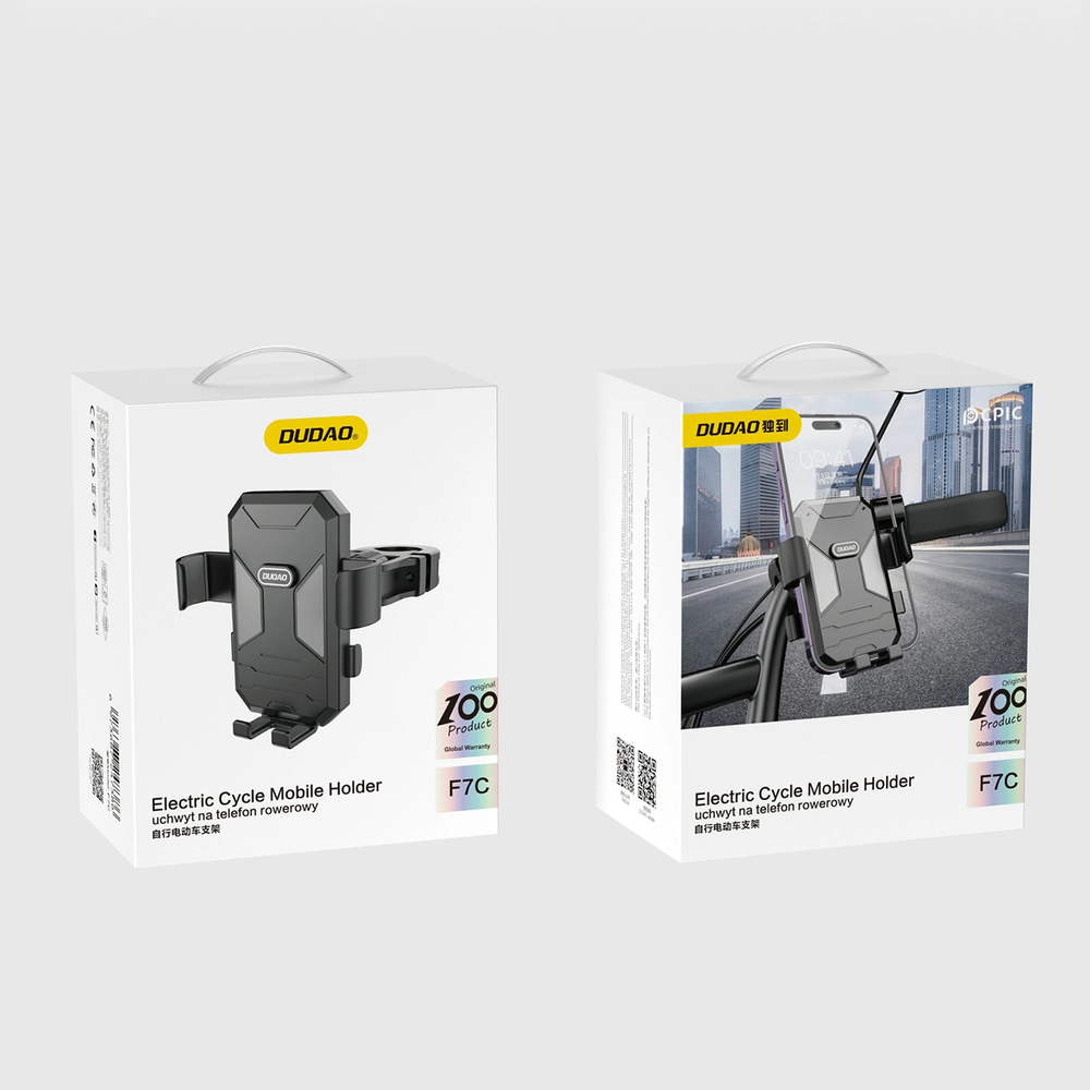 Bicycle / motorcycle phone holder Dudao F7C – juodas