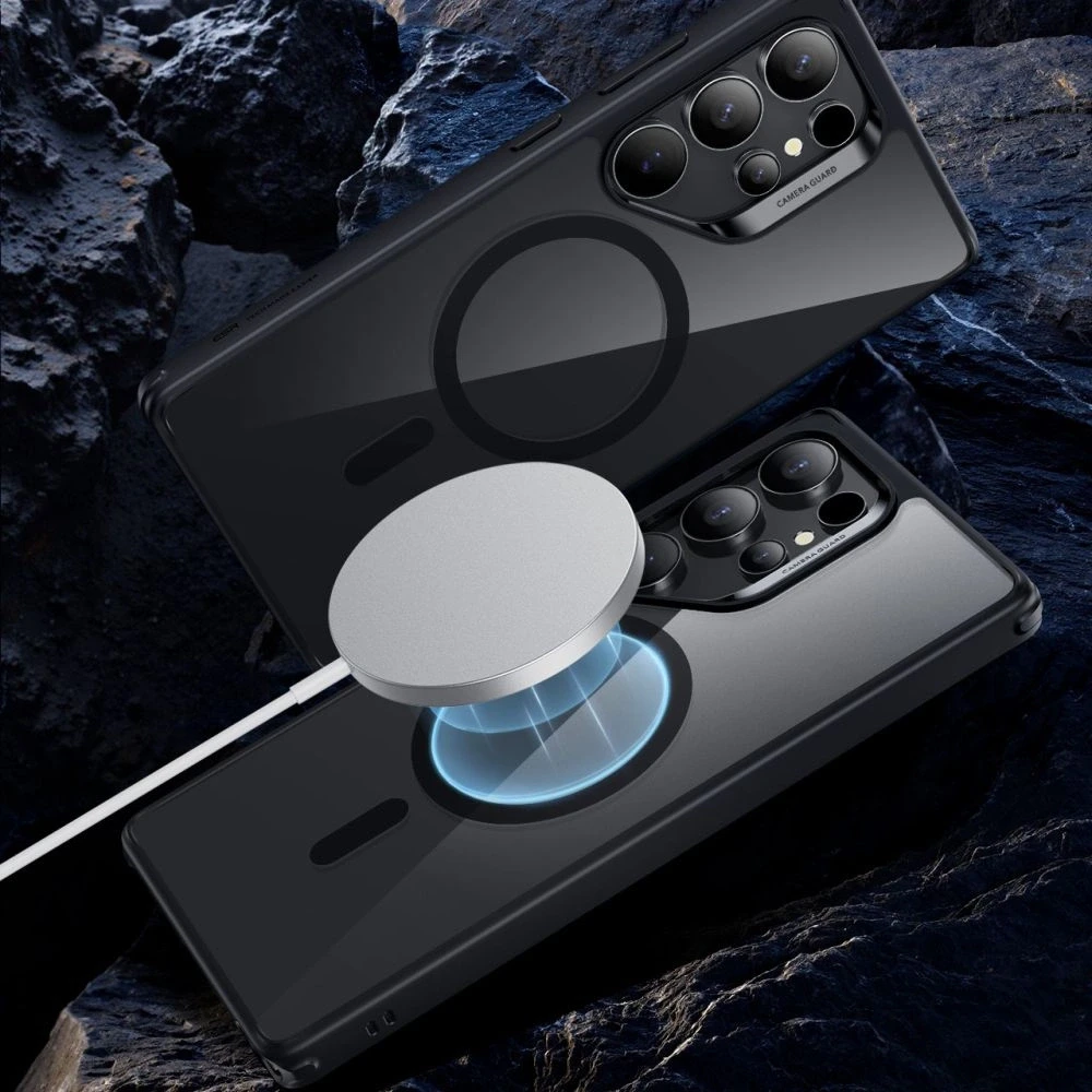 Dėklas ESR Classic Hybrid HaloLock Magsafe do Galaxy S25 Ultra permatomas juoda