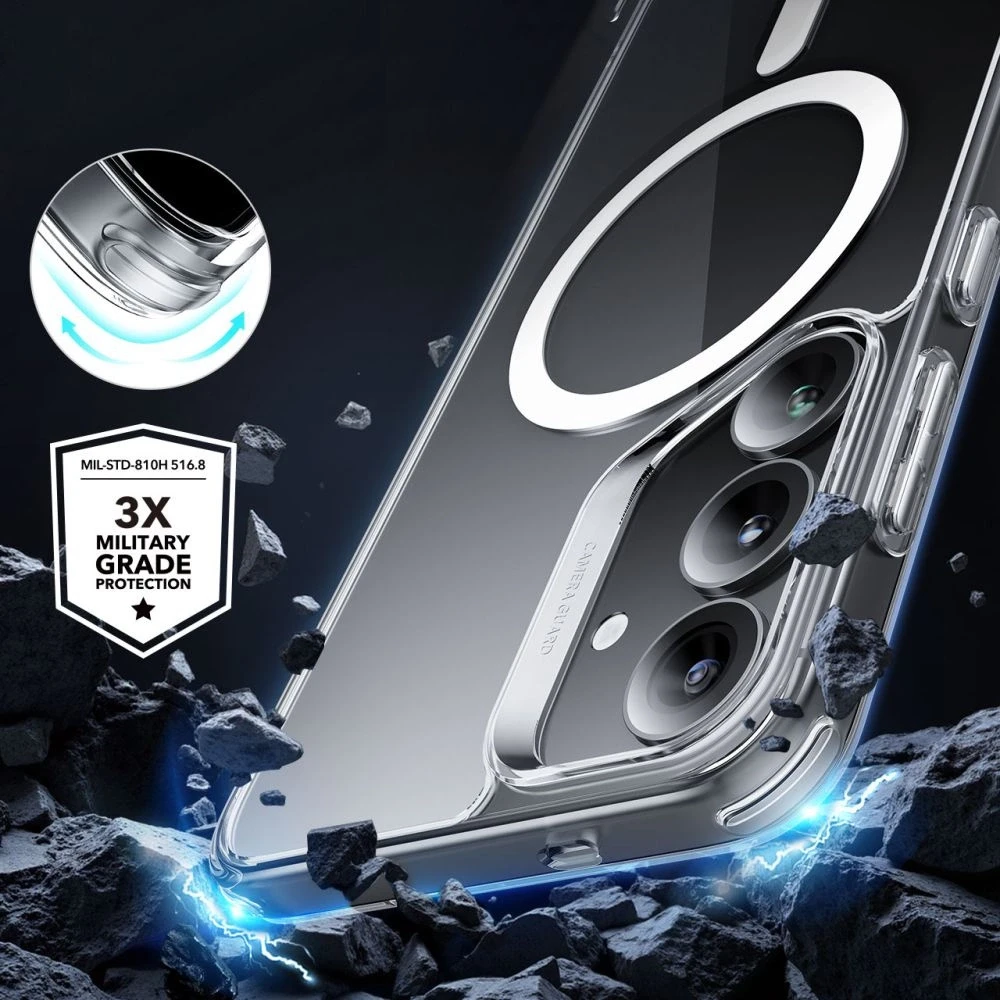 ESR Classic Hybrid Halolock MagSafe Samsung Galaxy S25 Plus – dėklas telefonui skaidrus