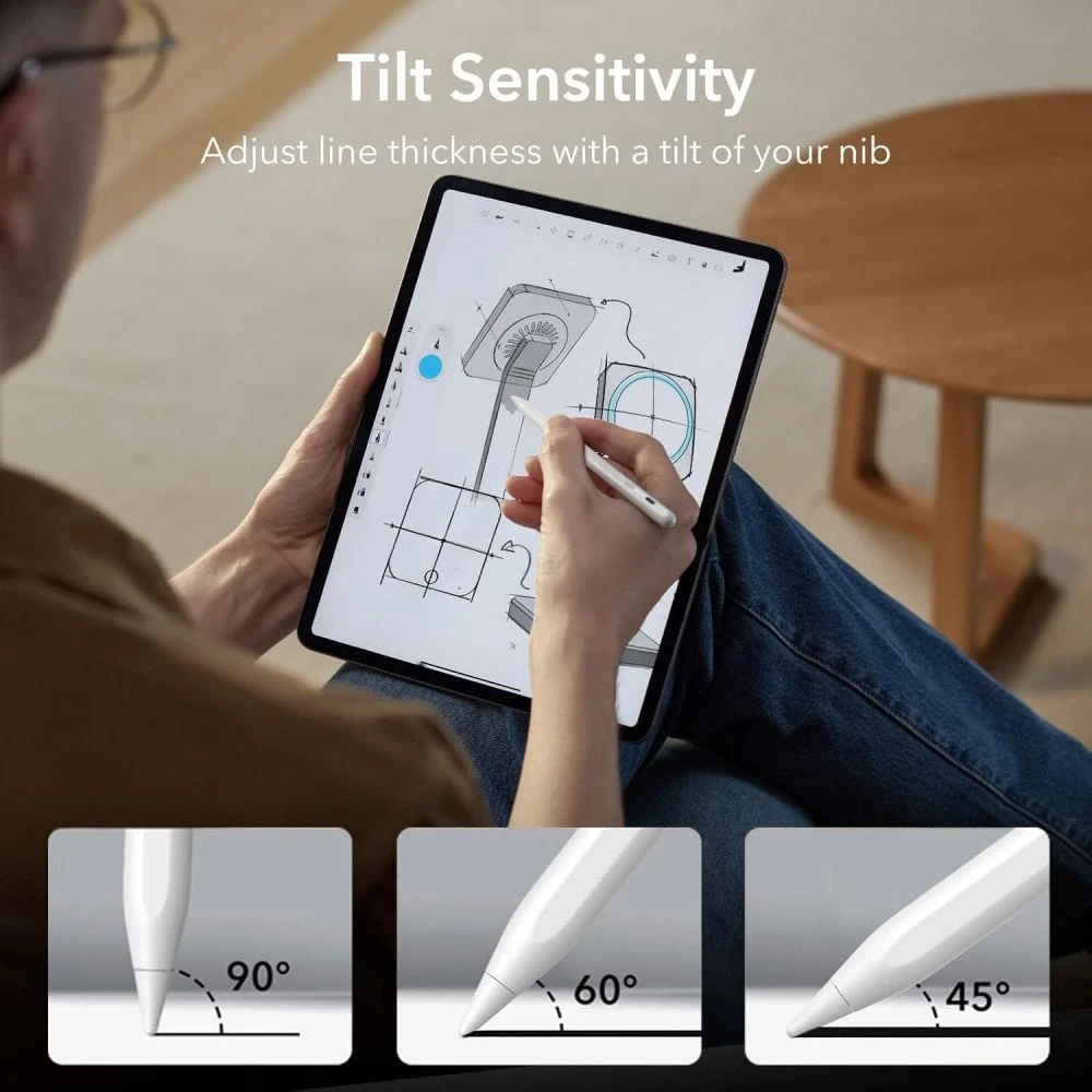 ESR DIGITAL + MAGNETIC STYLUS PEN IPAD Baltas