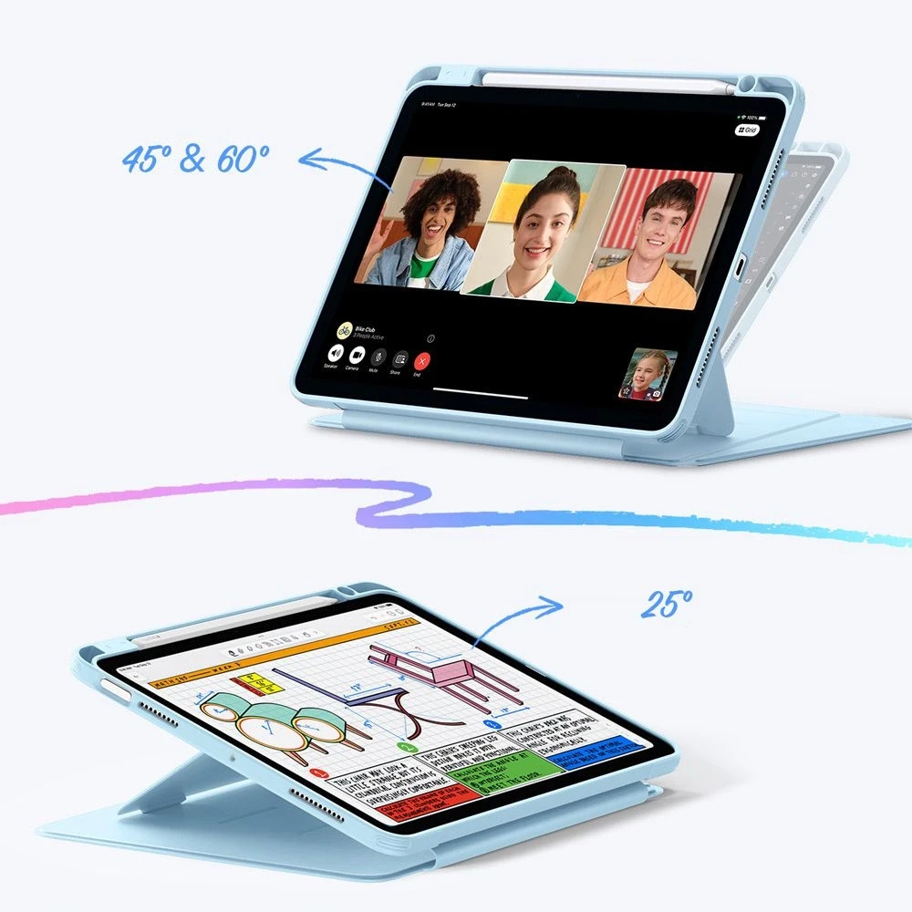 ESR atverčiamas hibridinis dėklas, skirtas iPad 10.9" (2020/2022) / 11" (2024/2025/2026) - Mėlyna