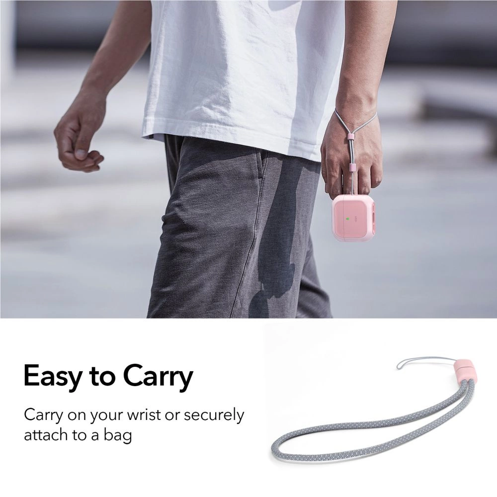 Apple AirPods 4 ESR Orbit Halolock MagSafe dėklas jūsų ausinėms rožinės spalvos