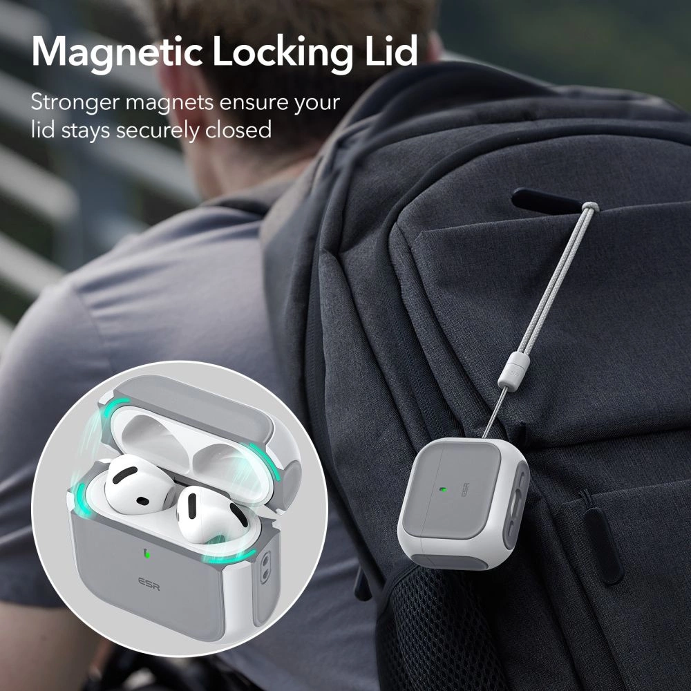 Dėklas ESR ORBIT HALOLOCK MAGSAFE Apple AirPods 4 Baltas