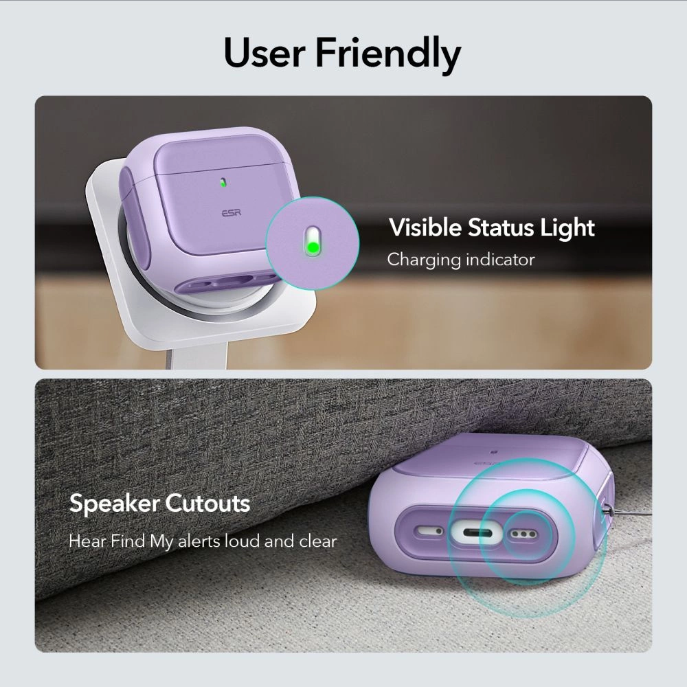 Dėklas ESR ORBIT HALOLOCK MAGSAFE Apple AirPods 4 PURPLE