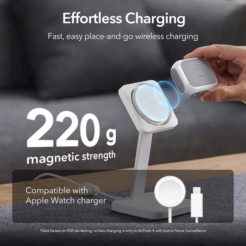 Dėklas ESR ORBIT HALOLOCK MAGSAFE Apple AirPods 4 Baltas