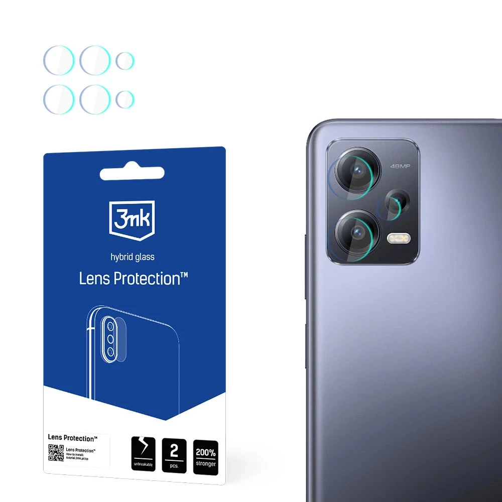 Fotoaparato stiklas Xiaomi Redmi Note 12 Pro 7H 3mk Lens Protection serijos objektyvas