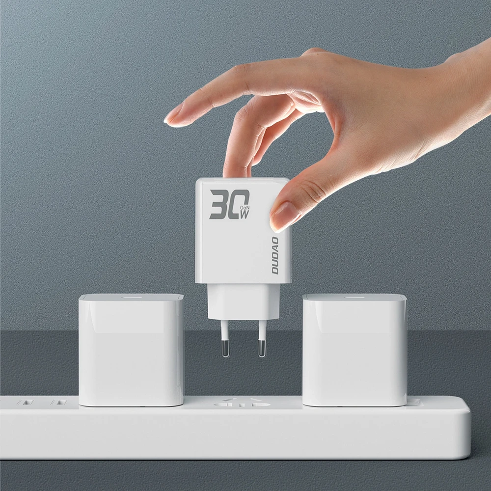 Įkroviklis Dudao (A30EU) (1xUSB-C; 1xUSB 30W) baltas