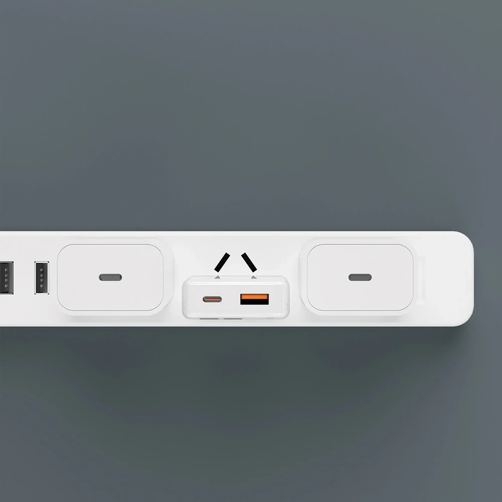 GaN Dudao A30EUT 30W USB-A / USB-C laidinis įkroviklis + USB-C – USB-C kabelis – baltos spalvos