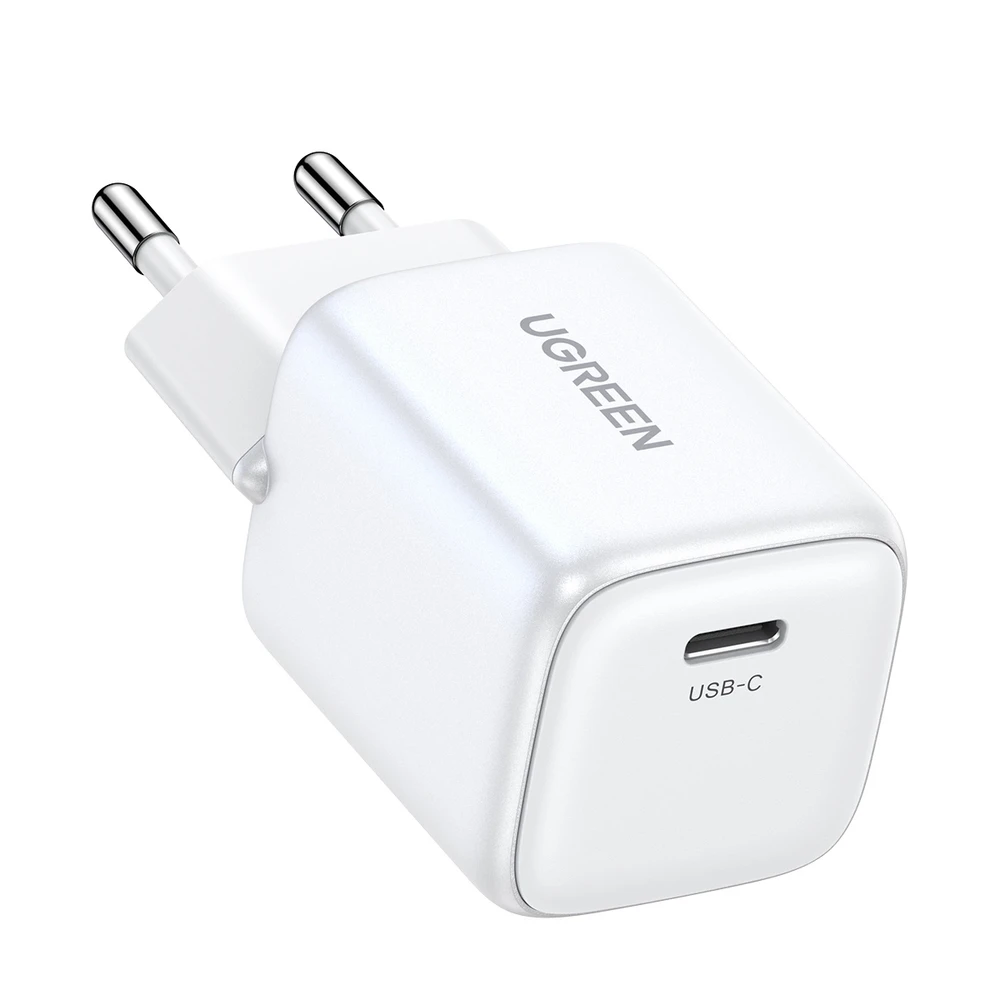 Mini greitasis įkroviklis Ugreen GaN USB C 30W, CD319 Nexode, Baltas