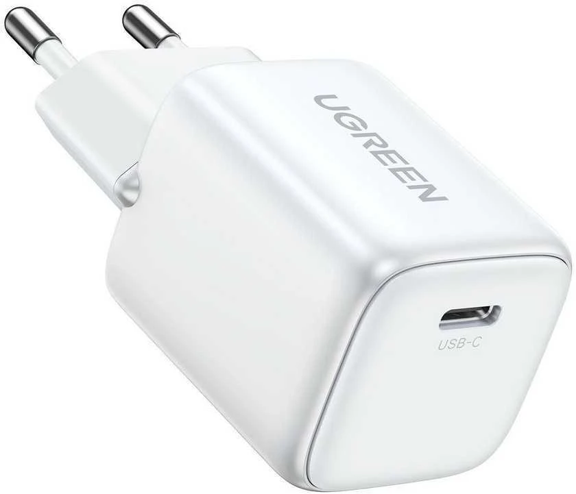 Mini greitasis įkroviklis Ugreen GaN USB C 30W, CD319 Nexode, Baltas aprašymas - Prekės nuotrauka