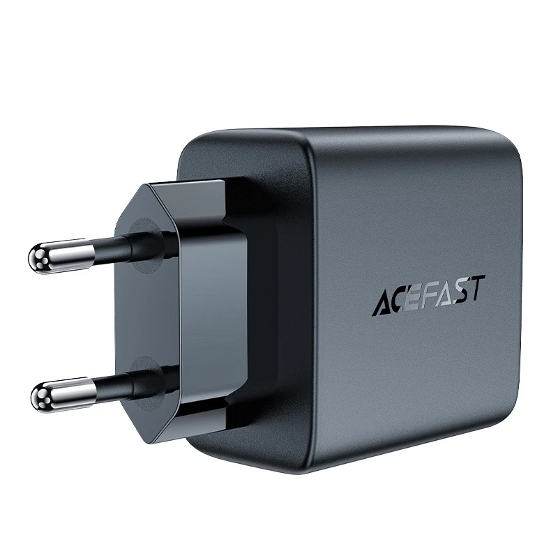 Acefast A49 sieninis įkroviklis, 2x USB-C, 35W PD (juodas)