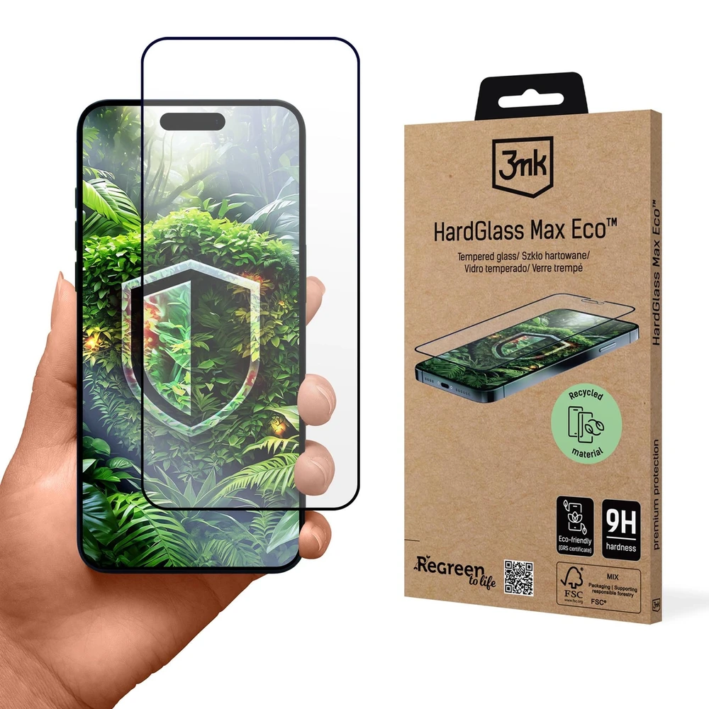 3MK kietojo stiklo „Max Eco“ apsauginis stikliukas „Apple iPhone 16 Pro Max“ GRS CU 1304127