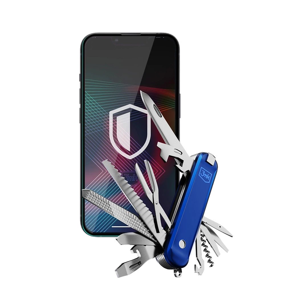 3mk HardGlass Max Lite - Apsauginis stiklas skirtas iPhone 14 / iPhone 13 / iPhone 13 Pro (Juodas)