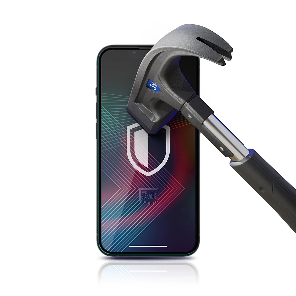3mk HardGlass Max Lite - Apsauginis stiklas skirtas iPhone 14 / iPhone 13 / iPhone 13 Pro (Juodas)