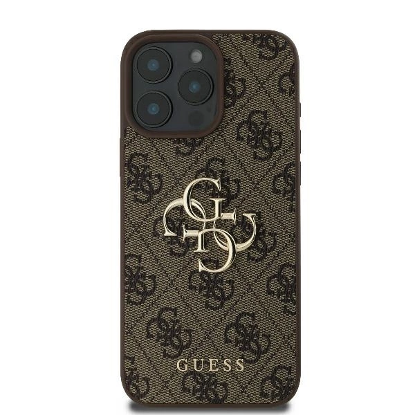Guess 4G Big Logo Apple iPhone 16 Pro Max – dėklas telefonui rudos spalvos